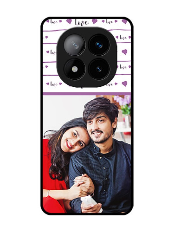 Custom Redmi Note 14 Pro Plus 5G Custom Glass Phone CaseCouples Heart Design