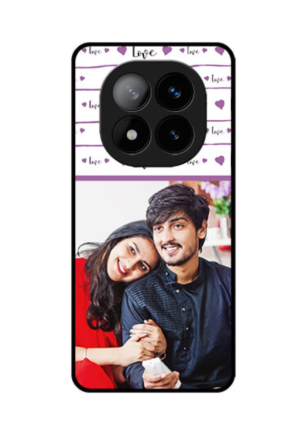 Redmi Note 14 Pro Plus 5G Custom Glass Phone CaseCouples Heart Design