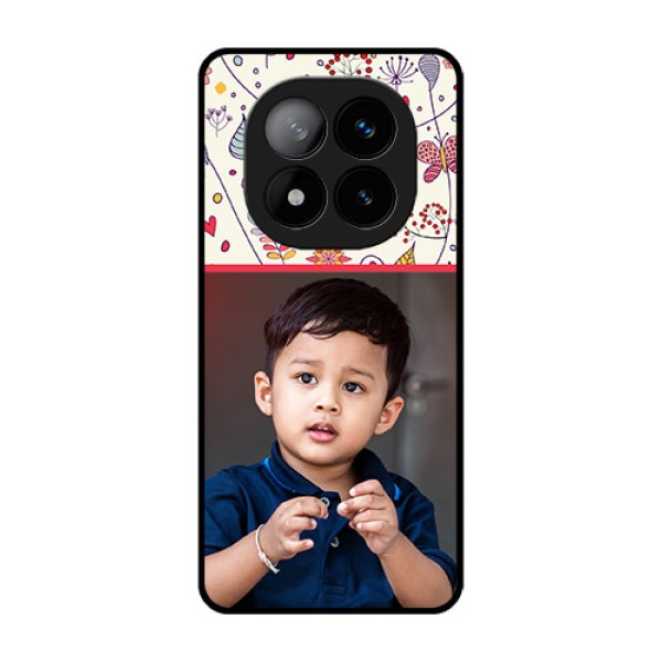 Redmi Note 14 Pro Plus 5G Custom Glass Phone CasePremium Floral Design