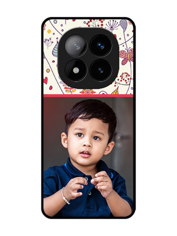 Custom Redmi Note 14 Pro Plus 5G Custom Glass Phone CasePremium Floral Design