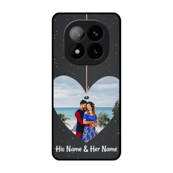 Redmi Note 14 Pro Plus 5G Custom Glass Phone CaseHanging Heart Design