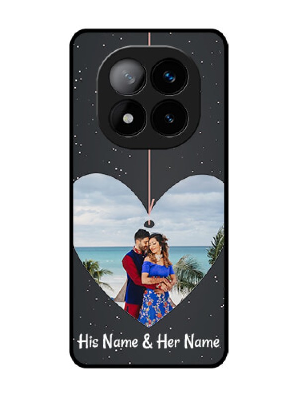Custom Redmi Note 14 Pro Plus 5G Custom Glass Phone CaseHanging Heart Design