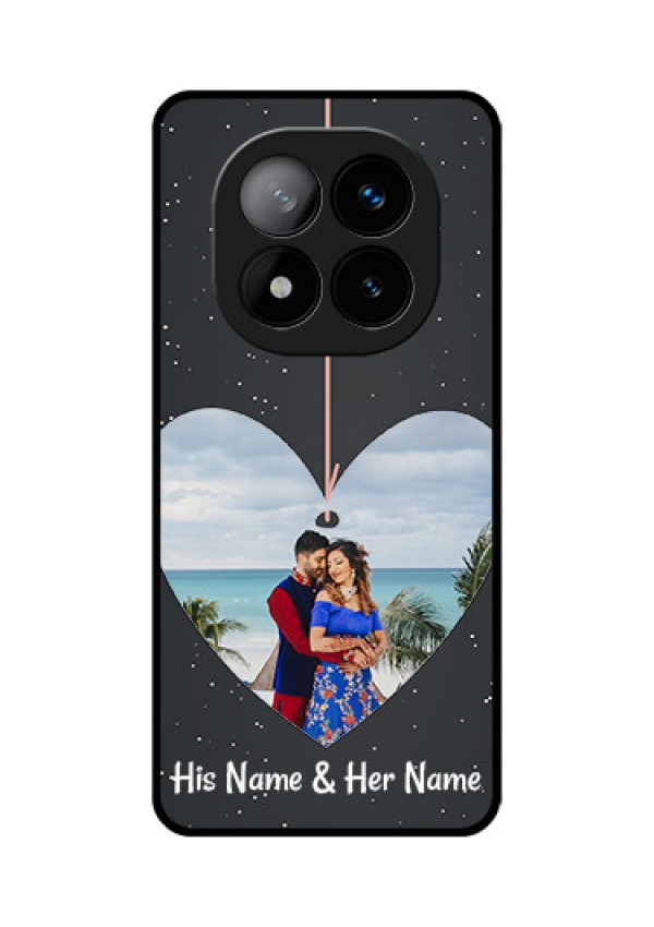 Redmi Note 14 Pro Plus 5G Custom Glass Phone CaseHanging Heart Design
