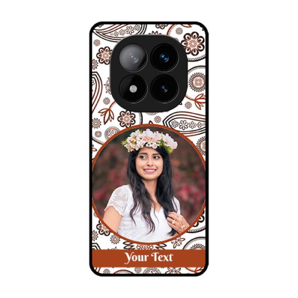 Redmi Note 14 Pro Plus 5G Custom Glass Phone CaseAbstract Flower Design
