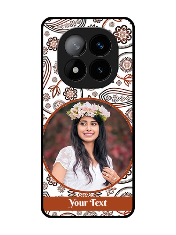 Custom Redmi Note 14 Pro Plus 5G Custom Glass Phone CaseAbstract Flower Design