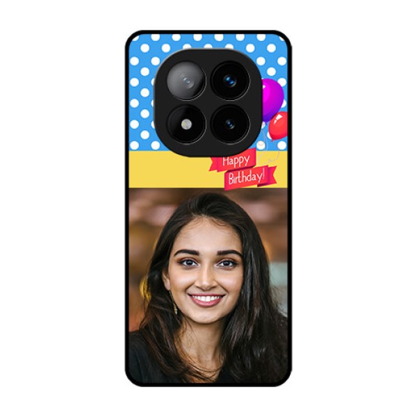 Redmi Note 14 Pro Plus 5G Custom Glass Phone CaseHappy Birthday Design