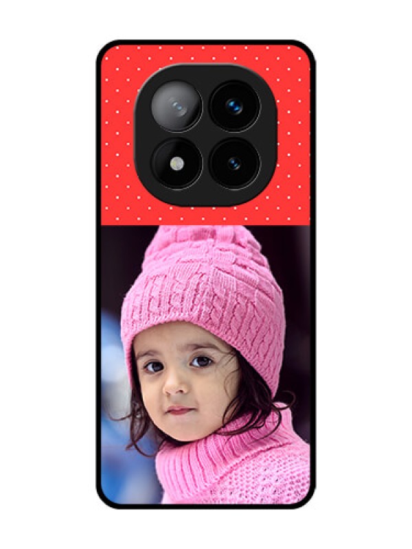 Custom Redmi Note 14 Pro Plus 5G Custom Glass Phone CaseRed Pattern Design