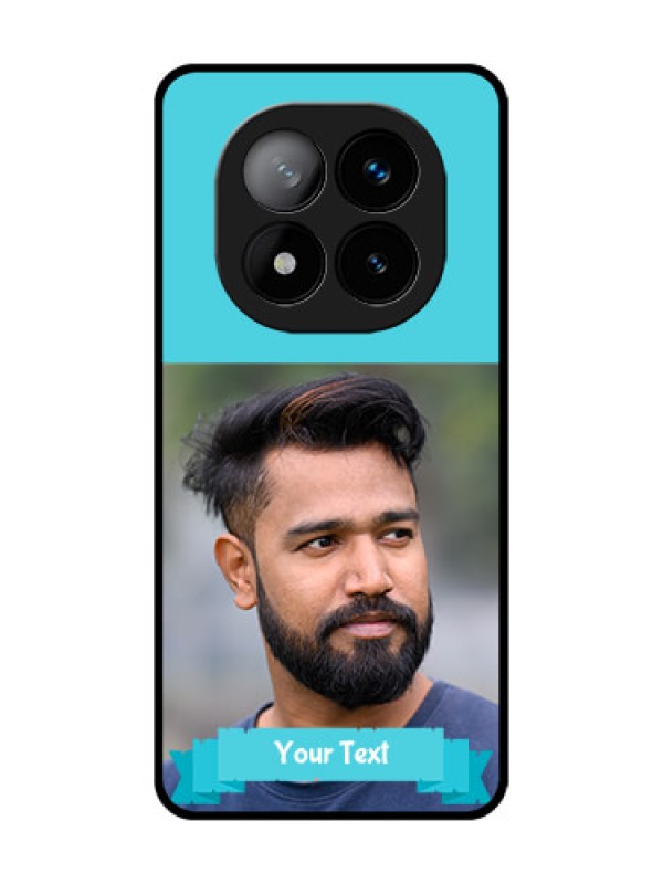 Custom Redmi Note 14 Pro Plus 5G Custom Glass Phone CaseBlue Color Design