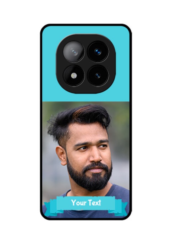 Redmi Note 14 Pro Plus 5G Custom Glass Phone CaseBlue Color Design