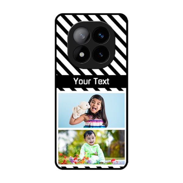 Redmi Note 14 Pro Plus 5G Custom Glass Phone CaseBlack And White Stripes Design Redmi Note 14 Pro Plus 5G Custom Glass Phone CaseBlack And White Stripes Design