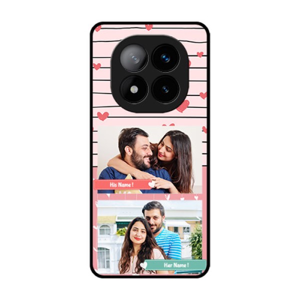 Redmi Note 14 Pro Plus 5G Custom Glass Phone CasePhoto With Heart Design Redmi Note 14 Pro Plus 5G Custom Glass Phone CasePhoto With Heart Design