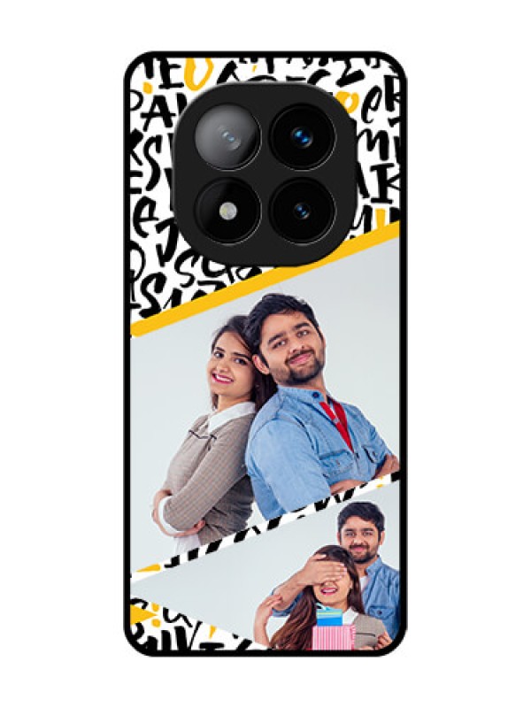 Custom Redmi Note 14 Pro Plus 5G Custom Glass Phone CaseLetters Pattern Design