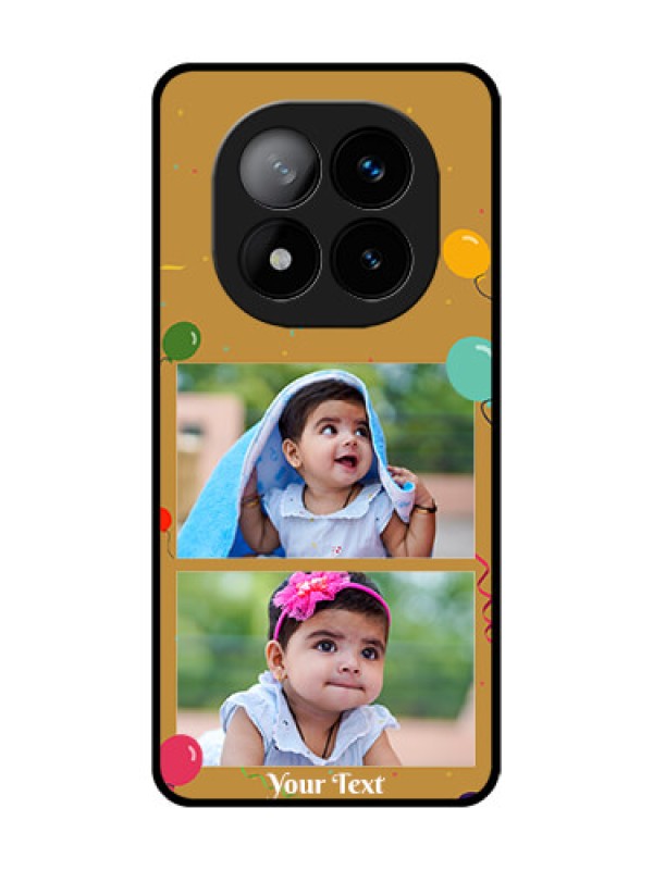 Custom Redmi Note 14 Pro Plus 5G Custom Glass Phone CaseImage Holder With Birthday Celebrations Design