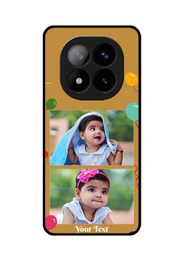 Redmi Note 14 Pro Plus 5G Custom Glass Phone CaseImage Holder With Birthday Celebrations Design