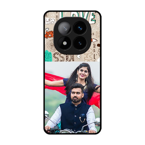 Redmi Note 14 Pro Plus 5G Custom Glass Phone CaseLove Doodle Pattern
