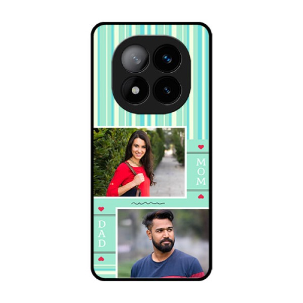Redmi Note 14 Pro Plus 5G Custom Glass Phone CaseMom and Dad Pic Design