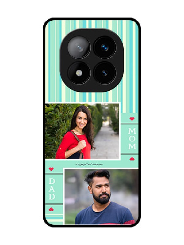 Custom Redmi Note 14 Pro Plus 5G Custom Glass Phone CaseMom and Dad Pic Design