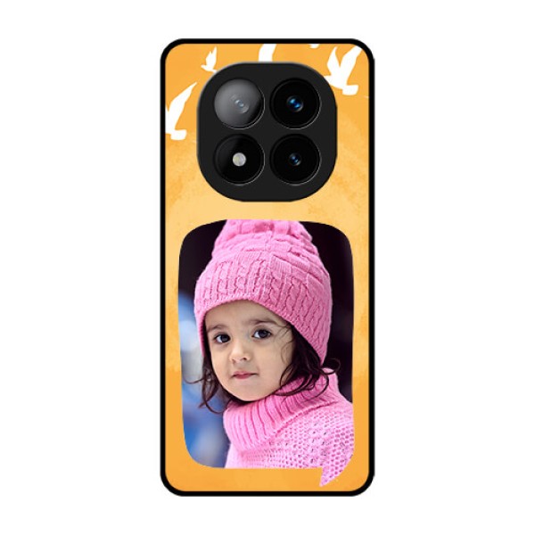 Redmi Note 14 Pro Plus 5G Custom Glass Phone CaseWater Color Design With Bird Icons Redmi Note 14 Pro Plus 5G Custom Glass Phone CaseWater Color Design With Bird Icons