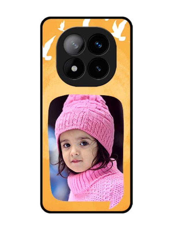 Custom Redmi Note 14 Pro Plus 5G Custom Glass Phone CaseWater Color Design With Bird Icons