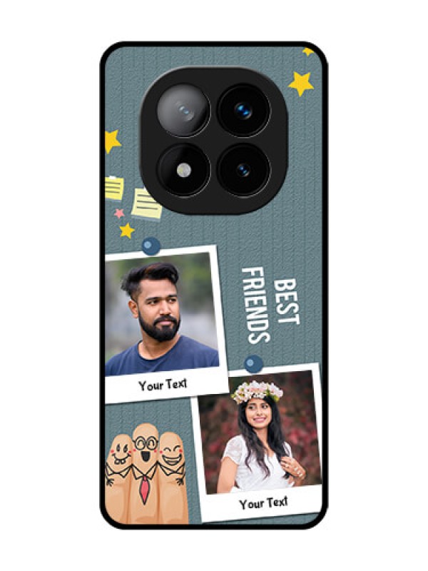 Custom Redmi Note 14 Pro Plus 5G Custom Glass Phone CaseSticky Frames And Friendship Design