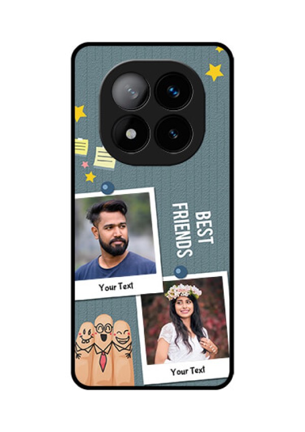 Redmi Note 14 Pro Plus 5G Custom Glass Phone CaseSticky Frames And Friendship Design