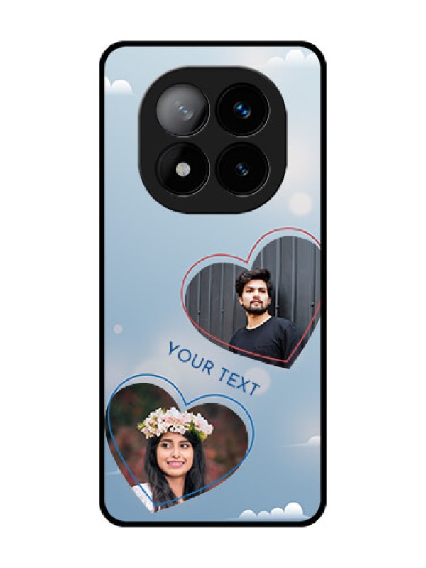 Custom Redmi Note 14 Pro Plus 5G Custom Glass Phone CaseBlue Color Couple Design