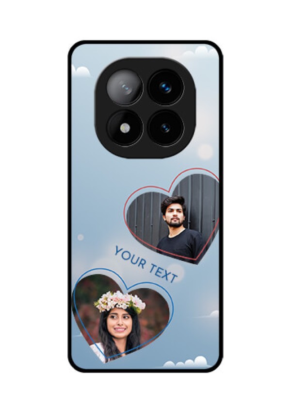 Redmi Note 14 Pro Plus 5G Custom Glass Phone CaseBlue Color Couple Design