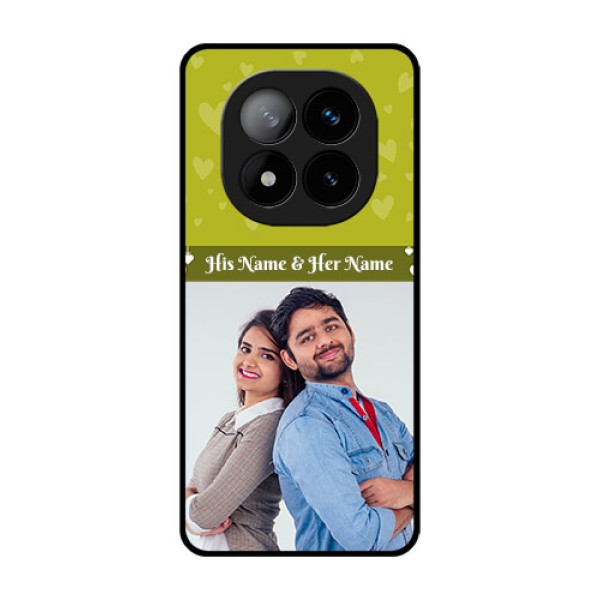Redmi Note 14 Pro Plus 5G Custom Glass Phone CaseYou and Me Heart Design