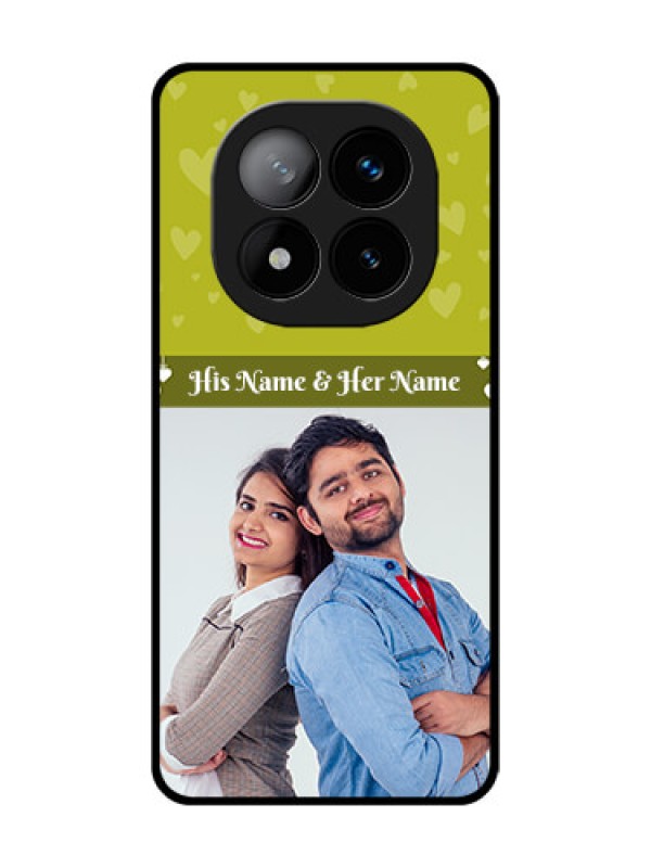 Custom Redmi Note 14 Pro Plus 5G Custom Glass Phone CaseYou and Me Heart Design