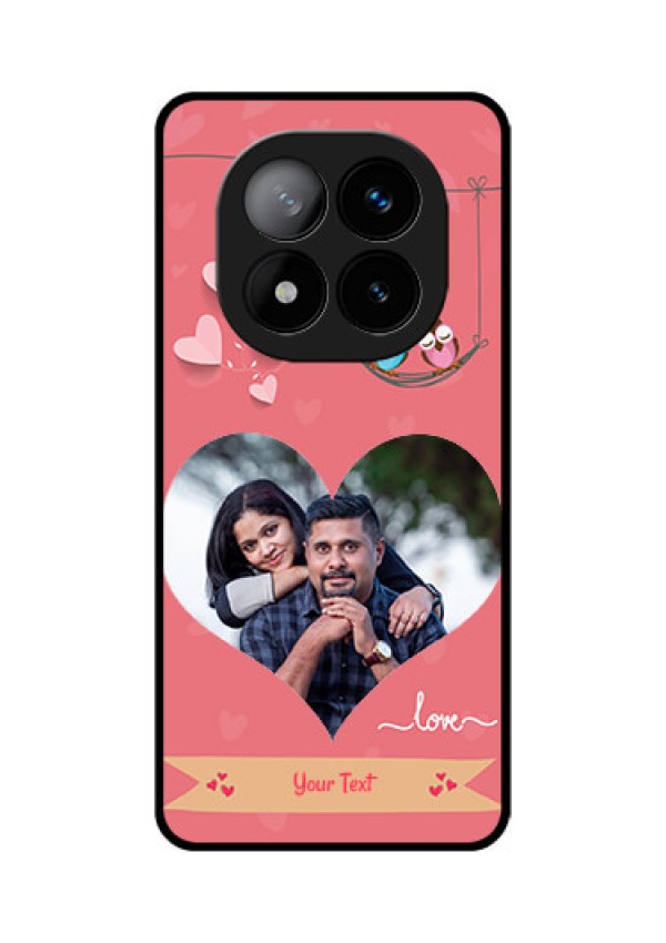 Redmi Note 14 Pro Plus 5G Custom Glass Phone CasePeach Color Love Design