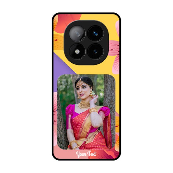 Redmi Note 14 Pro Plus 5G Custom Glass Phone Case3 Image With Vintage Floral Design