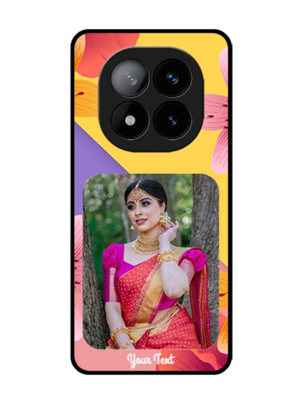 Custom Redmi Note 14 Pro Plus 5G Custom Glass Phone Case3 Image With Vintage Floral Design