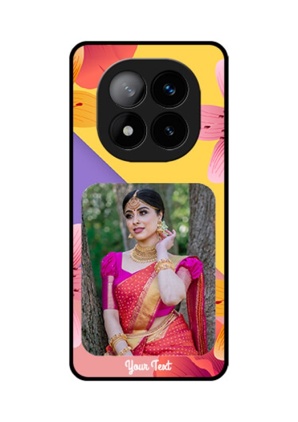 Redmi Note 14 Pro Plus 5G Custom Glass Phone Case3 Image With Vintage Floral Design