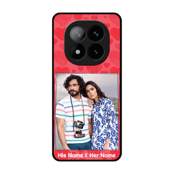 Redmi Note 14 Pro Plus 5G Custom Glass Phone CaseWith Red Heart Symbols Design Redmi Note 14 Pro Plus 5G Custom Glass Phone CaseWith Red Heart Symbols Design
