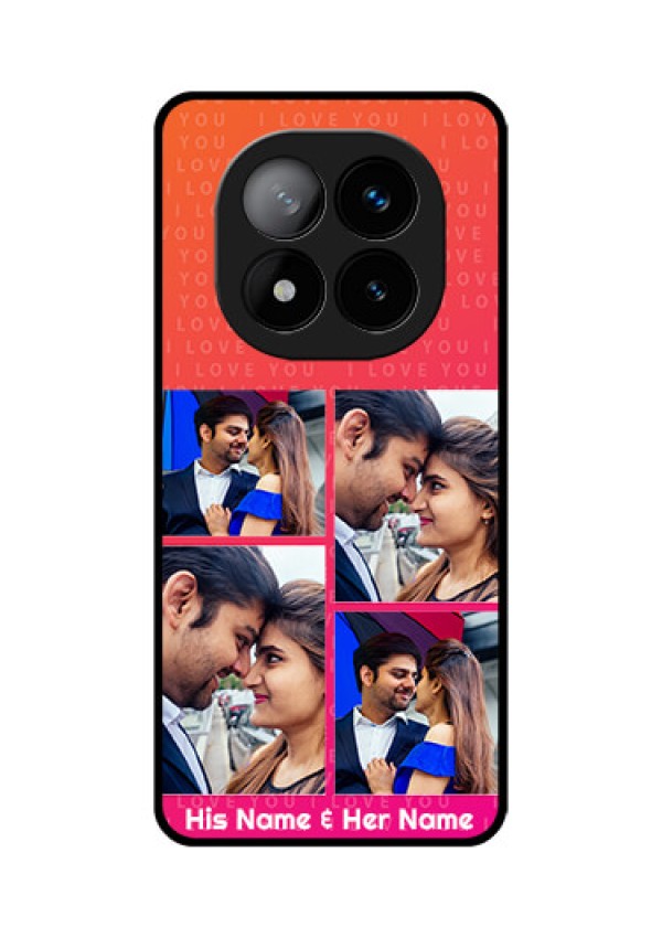 Redmi Note 14 Pro Plus 5G Custom Glass Phone CaseI Love You Pink Design