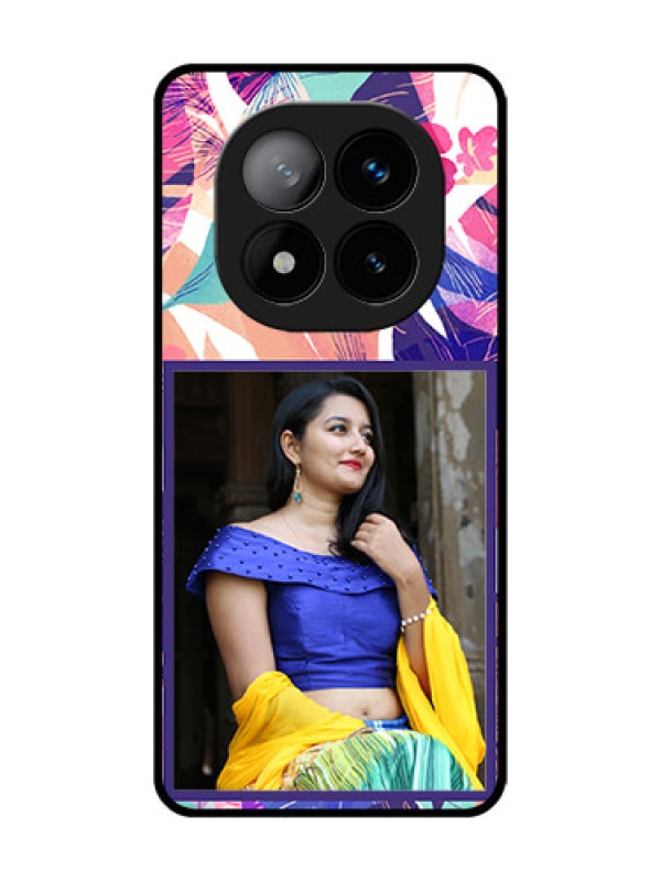 Custom Redmi Note 14 Pro Plus 5G Custom Glass Phone CaseAbstract Floral Design