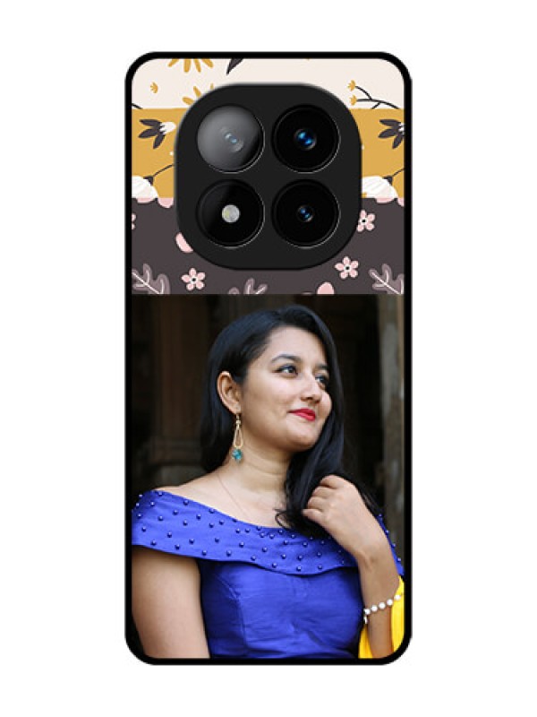 Custom Redmi Note 14 Pro Plus 5G Custom Glass Phone CaseStylish Floral Design