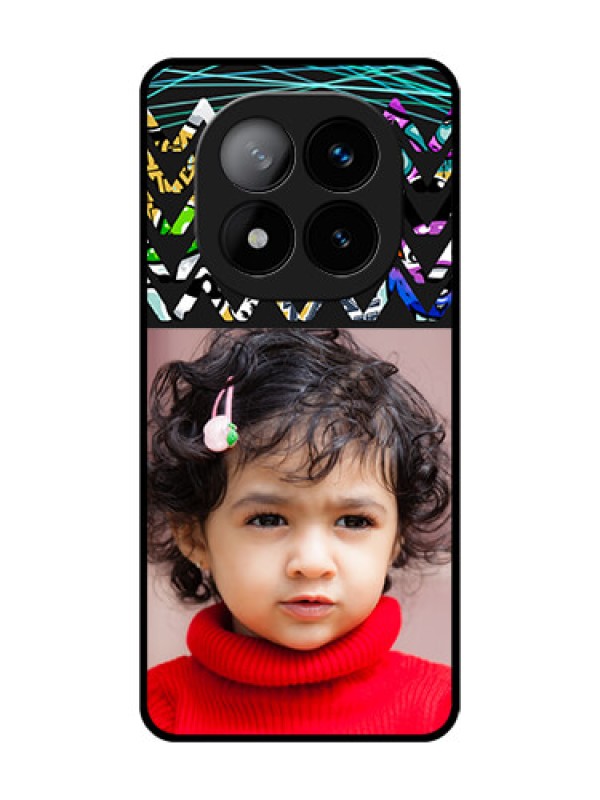 Custom Redmi Note 14 Pro Plus 5G Custom Glass Phone CaseNeon Abstract Design