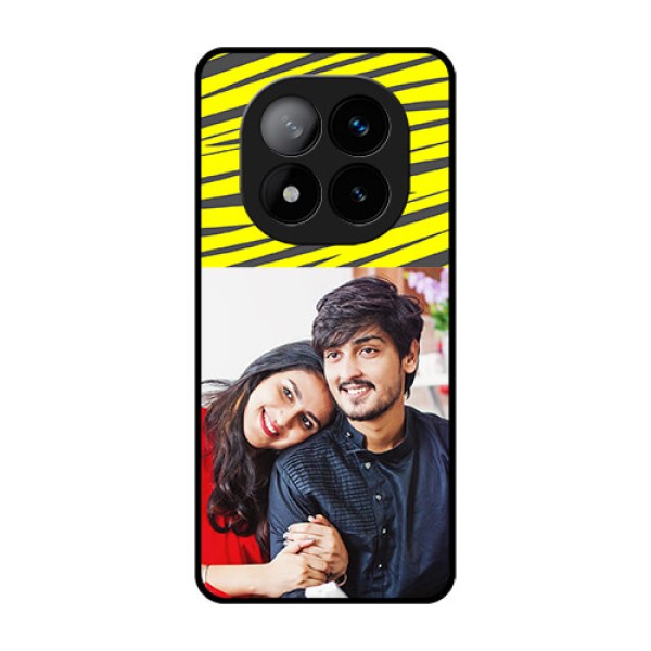 Redmi Note 14 Pro Plus 5G Custom Glass Phone CaseYellow Abstract Design