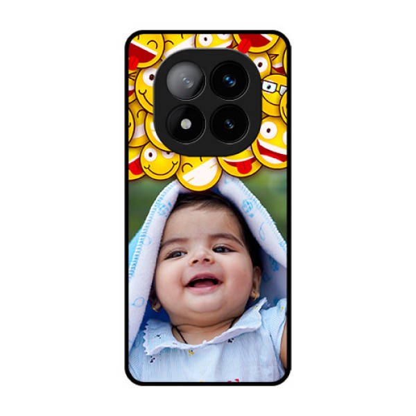 Redmi Note 14 Pro Plus 5G Custom Glass Phone CaseWith Smiley Emoji Design Redmi Note 14 Pro Plus 5G Custom Glass Phone CaseWith Smiley Emoji Design