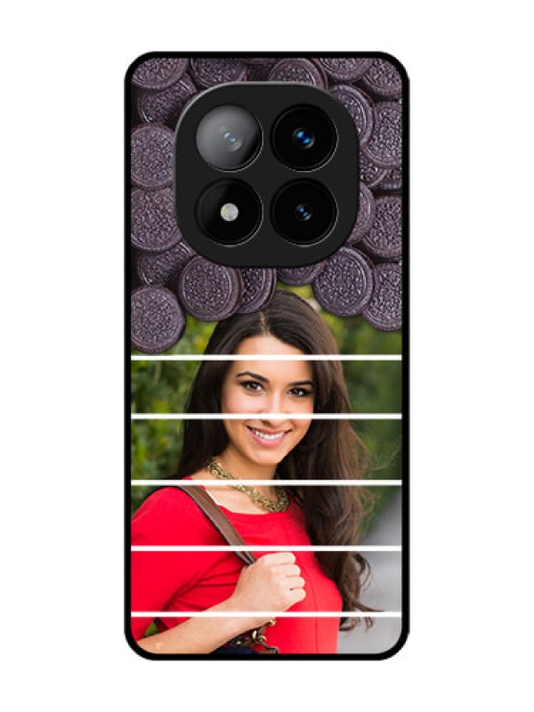 Custom Redmi Note 14 Pro Plus 5G Custom Glass Phone CaseWith Oreo Biscuit Design