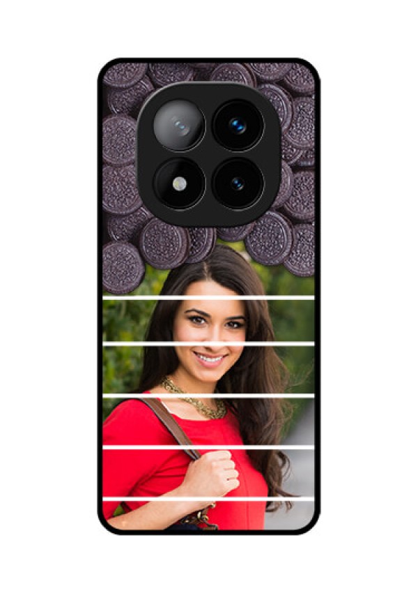Redmi Note 14 Pro Plus 5G Custom Glass Phone CaseWith Oreo Biscuit Design