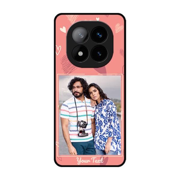 Redmi Note 14 Pro Plus 5G Custom Glass Phone CaseLove Doodle Art Design