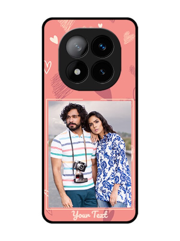 Custom Redmi Note 14 Pro Plus 5G Custom Glass Phone CaseLove Doodle Art Design