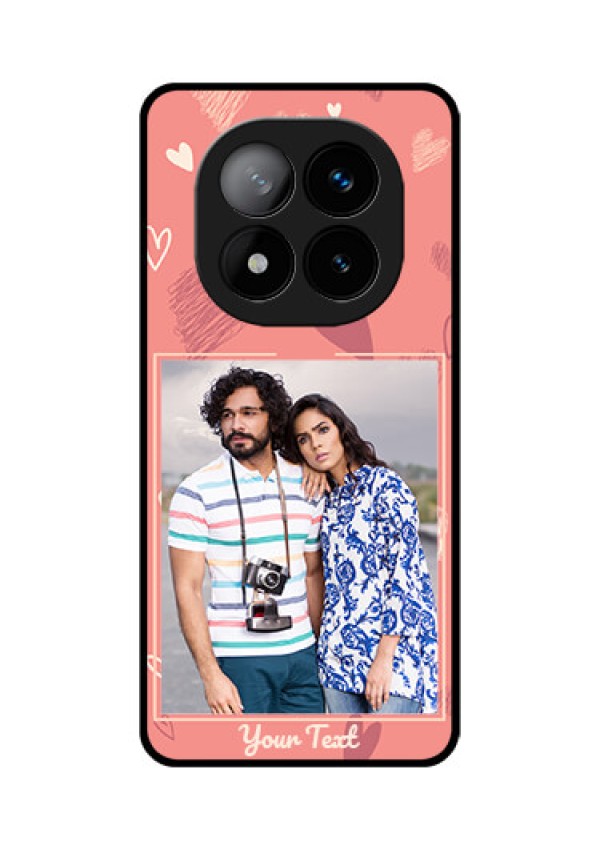 Redmi Note 14 Pro Plus 5G Custom Glass Phone CaseLove Doodle Art Design