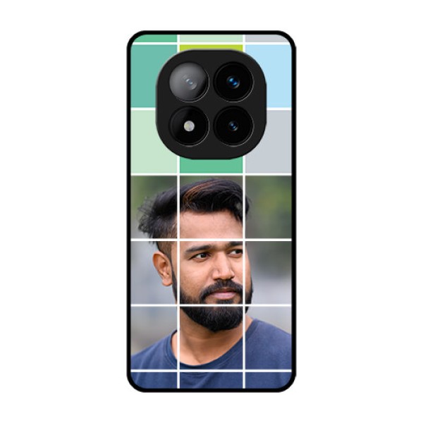 Redmi Note 14 Pro Plus 5G Custom Glass Phone CaseWith White Box Pattern Redmi Note 14 Pro Plus 5G Custom Glass Phone CaseWith White Box Pattern