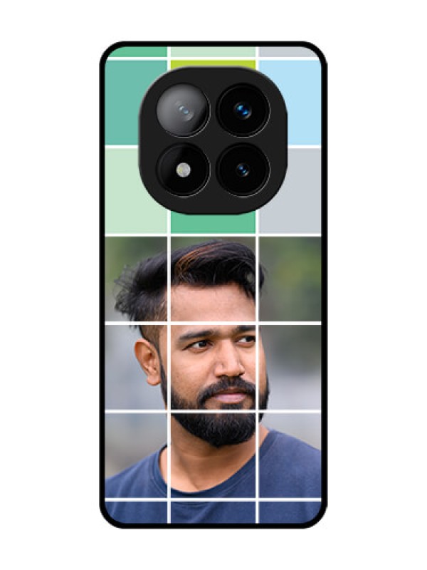 Custom Redmi Note 14 Pro Plus 5G Custom Glass Phone CaseWith White Box Pattern