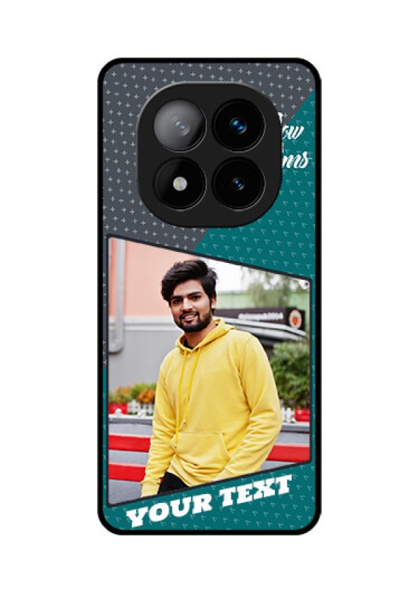 Redmi Note 14 Pro Plus 5G Custom Glass Phone CaseBackground Pattern Design With Quote