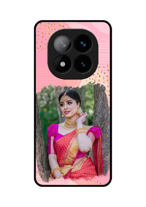 Redmi Note 14 Pro Plus 5G Custom Glass Phone CaseGold Glitter Splash Design