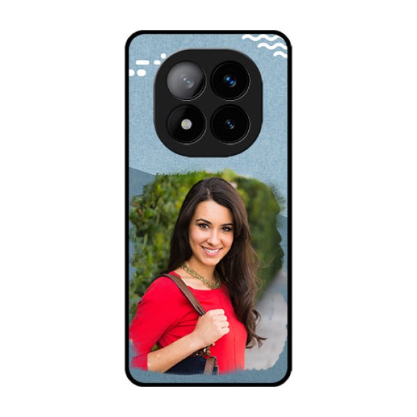 Redmi Note 14 Pro Plus 5G Custom Glass Phone CaseGrunge Line Art Design